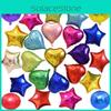 18" Solid Colour Foil Balloons Heart Star Round Shape For Wedding Birthday Party