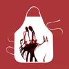 Halloween Waterproof Apron For Adults In Bloodstain Design With Sleeveless Style