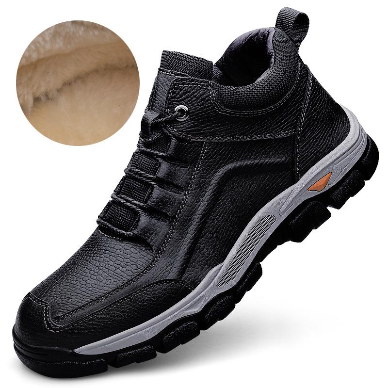 

Обувь Верхний слой коровья кожа кроссовки мужские Чжунбан уличная обувь для хайкинга мужская модная дышащая обувь для бега бархат 38