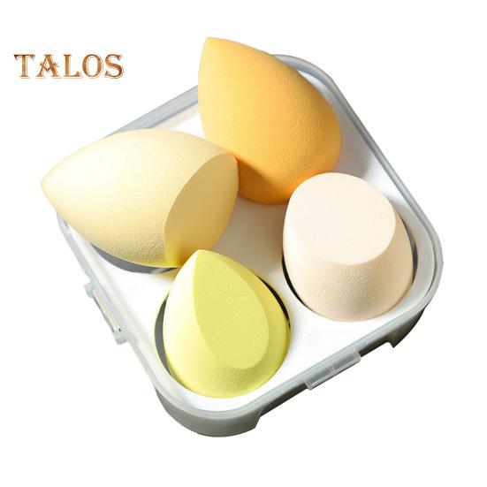 

4 шт. спонж для макияжа без латекса, тональная основа, жидкая пудра, нанесение крема, косметический спонж, блендер для женщин, профессиональные инструменты для макияжа жёлтый