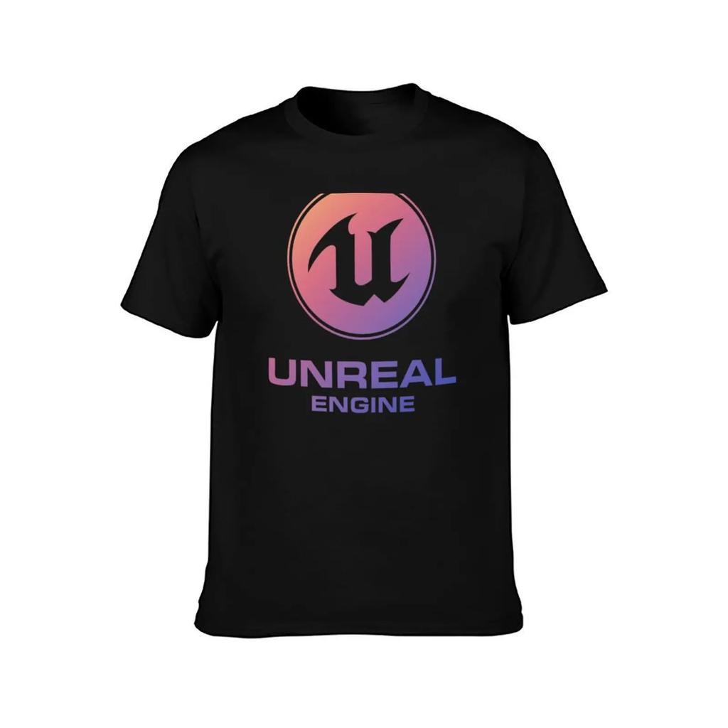 Unreal Engine Gradient Logo T-Shirt Summer Tops Vintage T Shirts Custom T Shirt Boys Animal Print Mens Graphic T-shirts