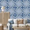 Hippie Background Wallpaper Blue and White for Living Room and Bedroom 50x1000