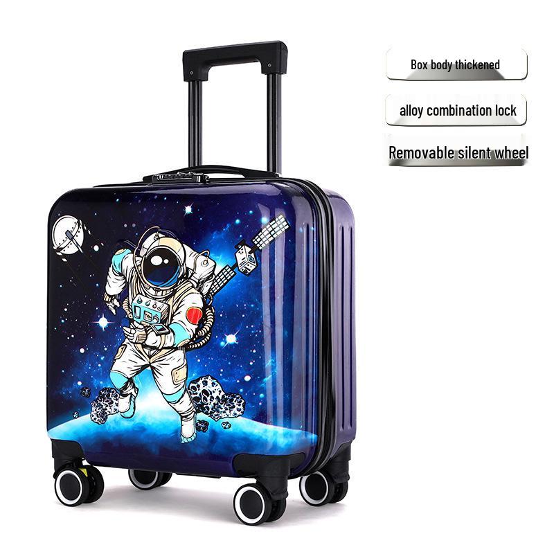 Children's Cartoon Trolley Suitcase with Universal Wheels - Ideal for Boys and Girls