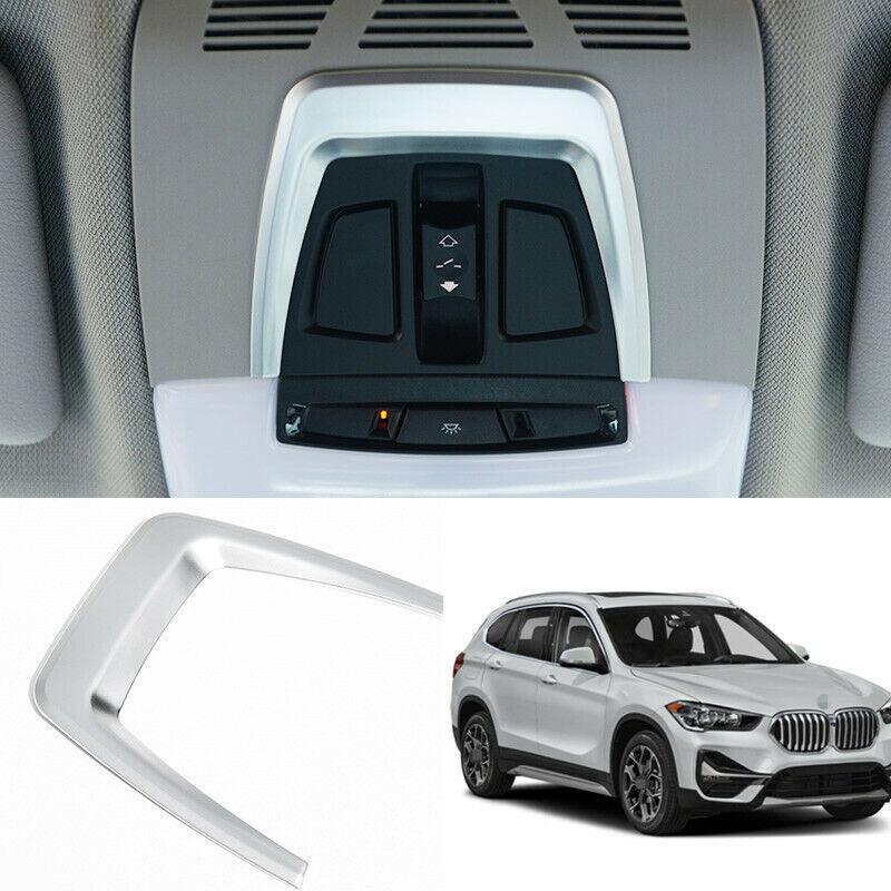 For BMW X1 2016-  F48 ABS silver car sunroof switch frame cover trim 1pc