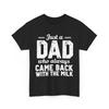Just A Dad Who Always Came Back With The Milk Father's Day Vintage Shirt