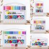 Acrylic Marker Pen Set - 12, 24, 36, 48 Colors for Kids Art and Painting with Portable Box
