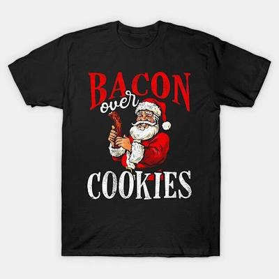 Bacon über Keksen Lustiges Weihnachten Hergestellt in Australien T-Shirt