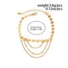 Ingemark Boho Vintage Tassel Link Pendant Anklets for Women Summer Beach Barefoot Simple Sequin Chain Ankle Foot Jewelry Gift