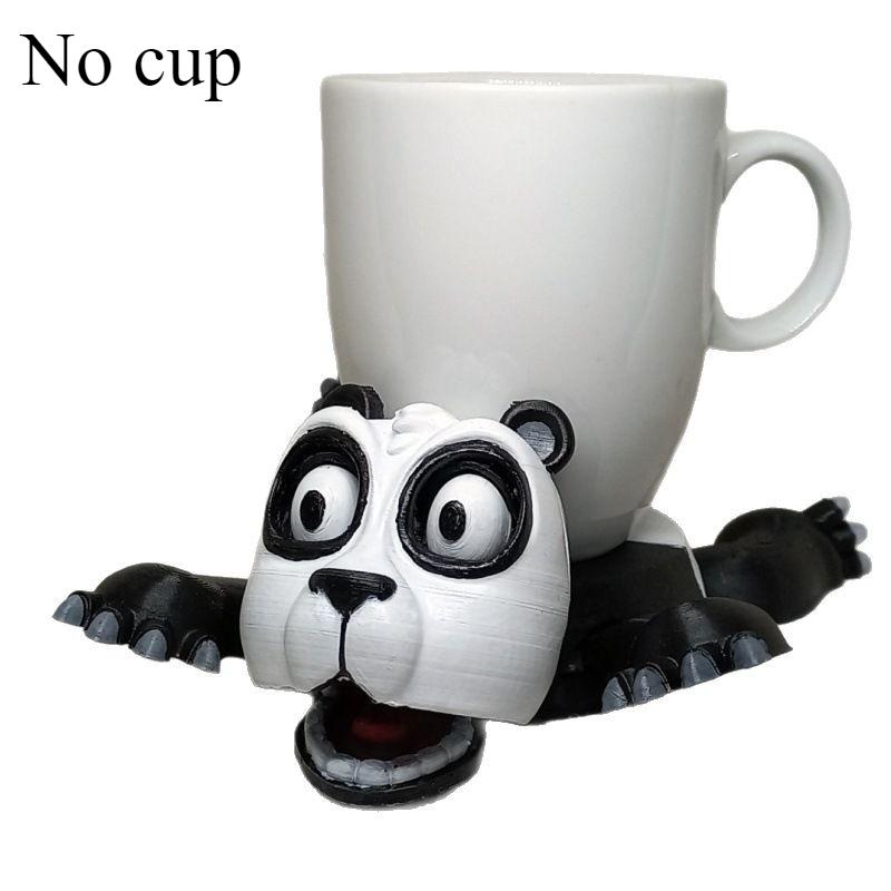 Creative Turtle Panda Cup Holder - 3D Printed Coaster with PLA Material Home Living Room Animal Decor Desk Organizer