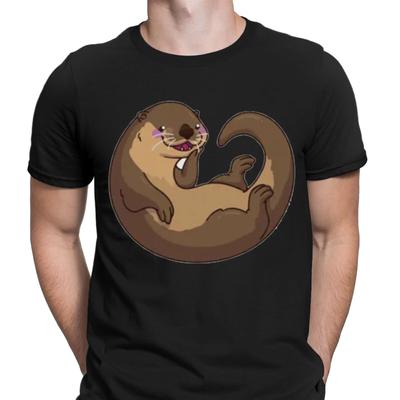 Otter Süßes Wildtier Tierliebhaber Geschenk Humor Lustige Herren T-Shirts Tee Top #6ED