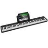 Clavier Piano Pliant 88 Touches Piano Pliable Portable Bluetooth MIDI Noir