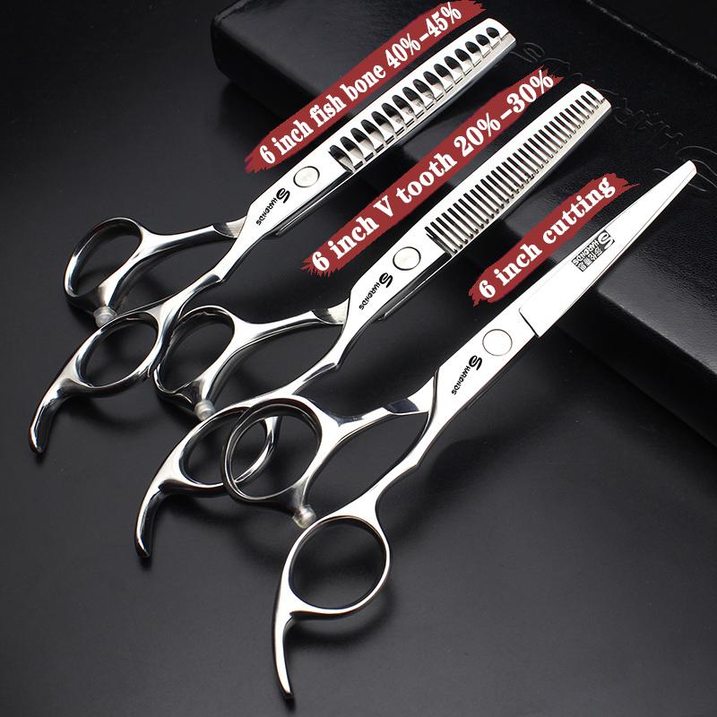 5/6/6.5/7/7.5 Inch Professional Hairdressing Scissors Japan 440C Hairdreser Scissors Barber Shears Set Cutting Thinning Haircut