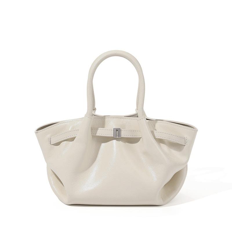 

Fashion women s bags New leather women s bags Large capacity pleated vegetable basket bags Niche temperament shoulder handbags