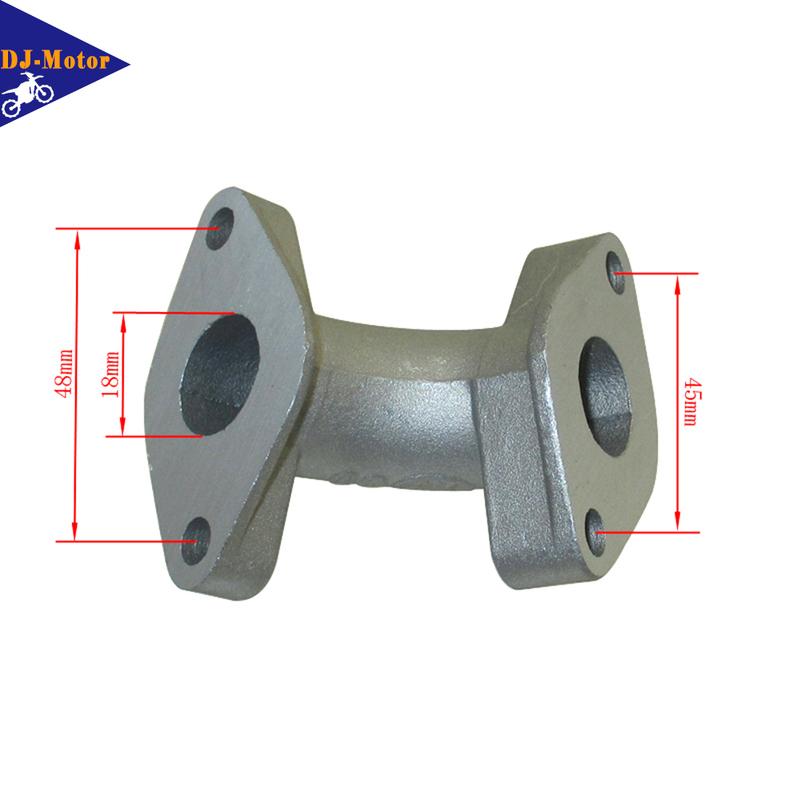 DJ-Motor 18mm Inlet Manifold Intake Pipe For Z50 Mini Trial Monkey Bike 50cc 70cc 90cc Chinese Dirt Bike ATV Go Karts