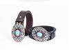 Ethnic Turquoise Leather Waist Belt for Horse Riding - Middle East Exclusive