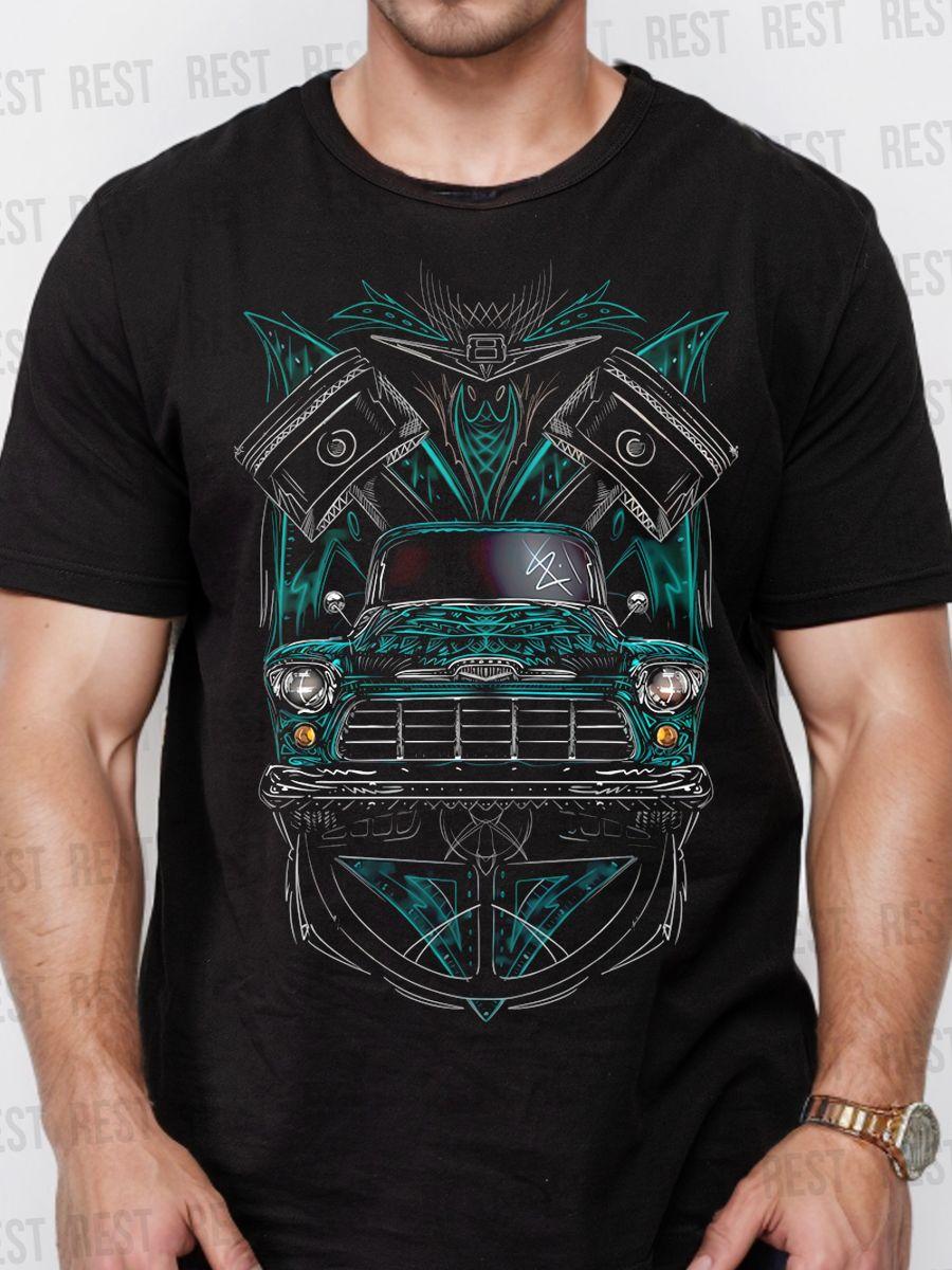 

Мужская футболка Большой размер Черная с принтом Оверсайз Короткий рукав Летняя Хлопок Свободный Уличная одежда Короткий рукав Мужская одежда 4XL