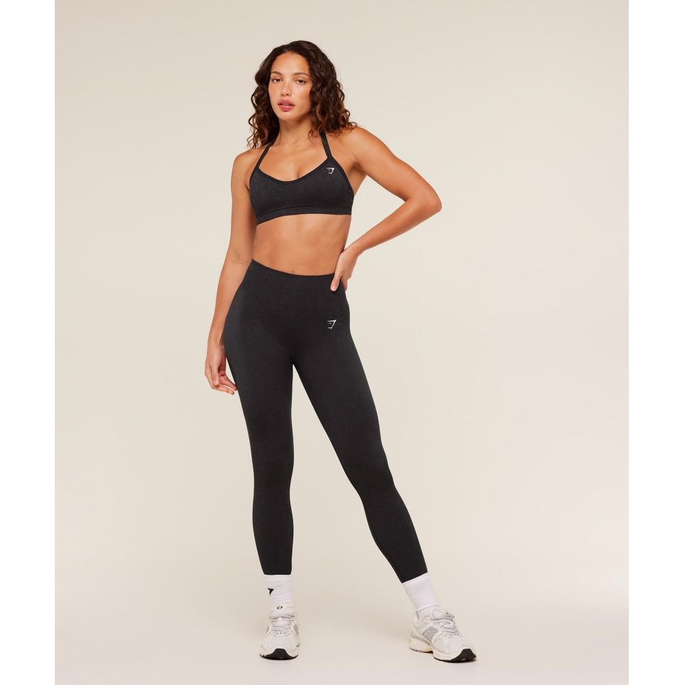 Gymshark Adapt Fleck Sports Bra Mineral   Black B5c7r Bbdg