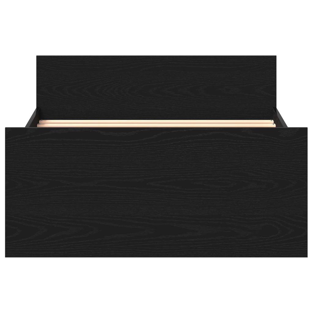 Bed Frame with Headboard Black Oak 80 x 200 cm