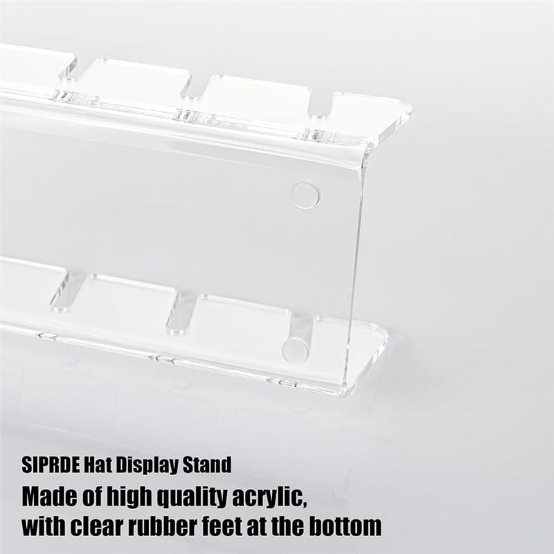 A20F-Hat Stand For Baseball Caps Display Organizer No Install Acrylic Hat Holder For Baseball Caps For Bedroom, Closet