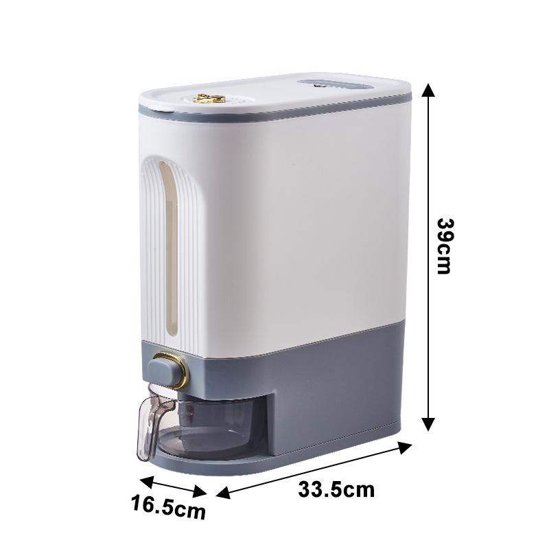 Press-Type Rice Storage Container: Sealed, Insect-Proof, Moisture-Proof Rice Bucket for Kitchen - Ideal for Whole Grains.