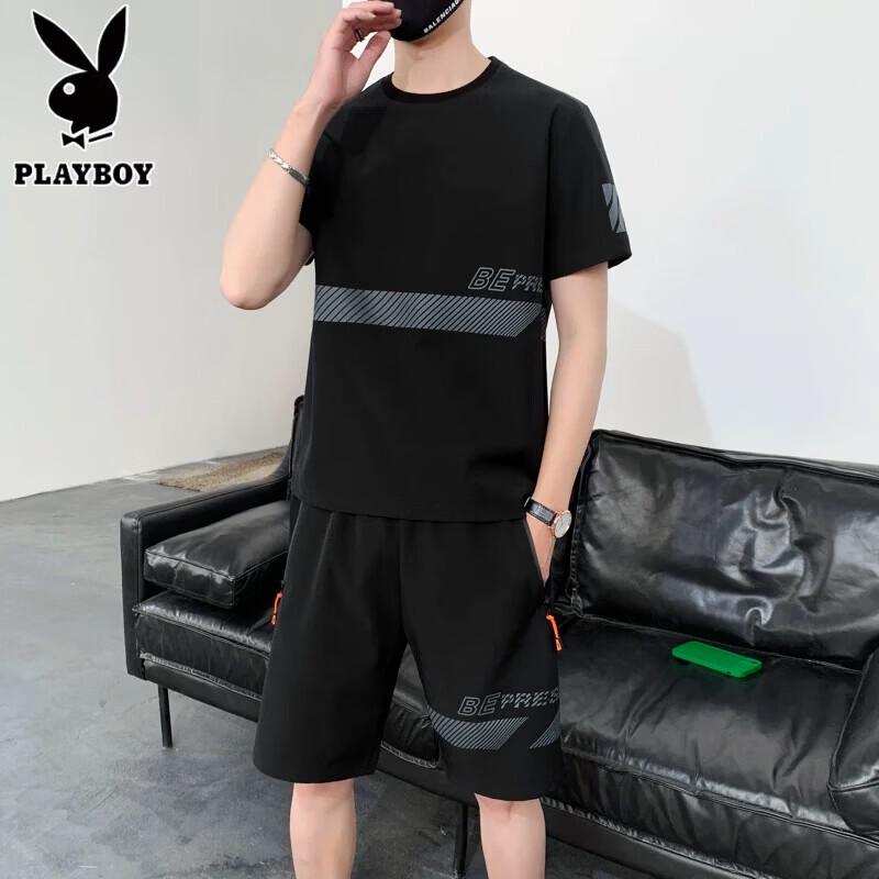 

Playboy Men s Ice Silk Quick-Dry Casual Sportswear 5XL