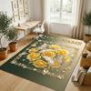 Butterfly Theme Crystal Velvet Rug Personalized Custom Name Text Soft Floor Mat Home Decor