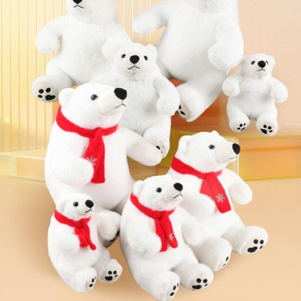 Round Belly Stuffed  Polar Bear Doll Big Feet Animal Plush Doll  Birthday Party Decor