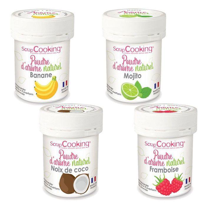 4 arômes alimentaires naturels en poudre - Cocktail