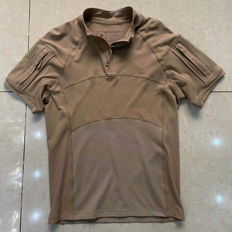 Knitted Frog Clothes Men's Camouflage Short-sleeved Slim Elastic T-shirt Property Team Building Top