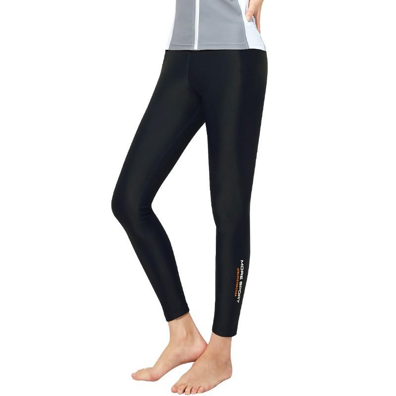 Dalış Wetsuit Seti Kadın Uzun Kollu Rash Guard Üst Tam Boy Tayt Hızlı Kuruyan Yüksek Esnekli Sörf Mayo