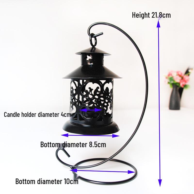 European Style Hollow Wrought Iron Candlestick - Romantic Home Décor Handicraft