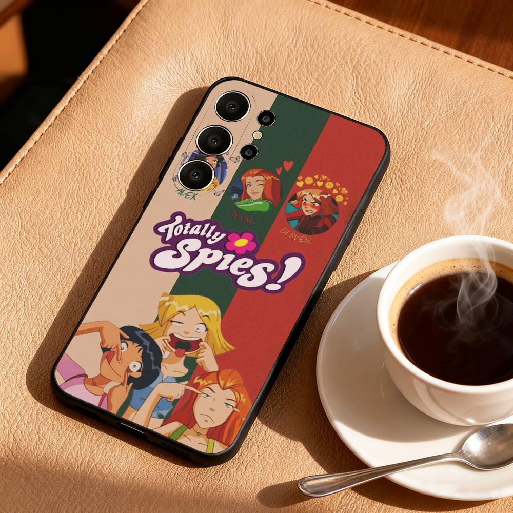 1 Stück T-Totally S-Spies Handyhülle Für Samsung S26,S25,24,23,22,30,21,10,9,Ultra,Plus,Lite,FE Weiche Schwarze Hülle