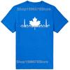 Funny Canada Maple Leaf Heartbeat T Shirts Cotton Streetwear Short Sleeve Gifts Mens Fashion Casual Loose Canadian T Shirt