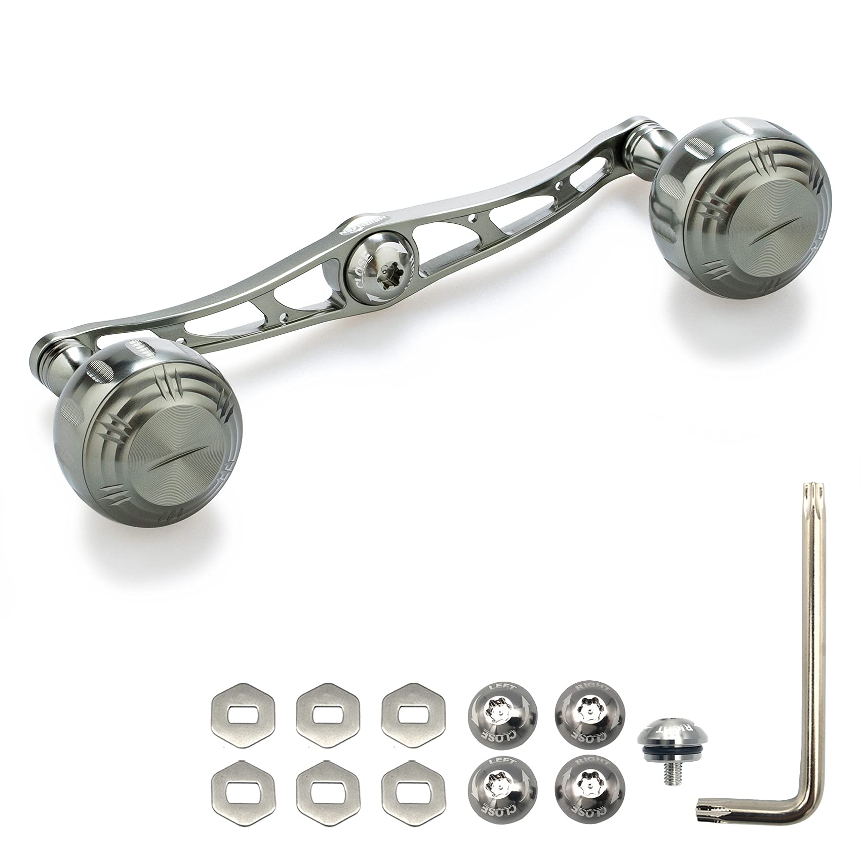 HEIGHTEN 130mm Baitcasting Reel 7 Made from 70mm Aerospace Compatible with Abu Garcia Baitcasting Reels Handle, Colors, Aluminum, Shimano, Daiwa,