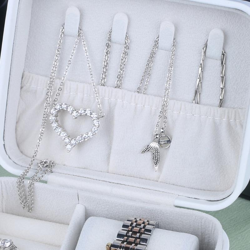 Mini Jewelry Organizers Soft PU Material Jewelry Storage Organizers Jewelry Storage Box Drawers Jewelry Box for Earrings