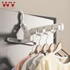 WV Multi Functional Plastic 5-Hole Foldable Hangers Grey Heavy Duty Space Saving Clothes Organizer Hangers Home For Room, Closet