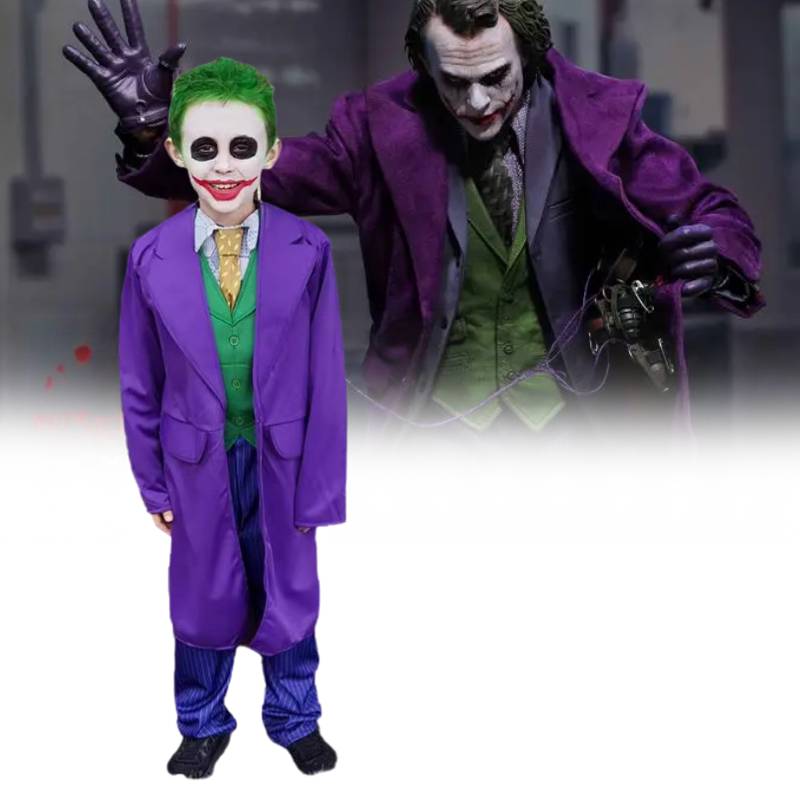 Mroczny Rycerz Joker Kostium Cosplay dla Dzieci Komiksy Odgrywanie Ról Impreza Halloweenowa