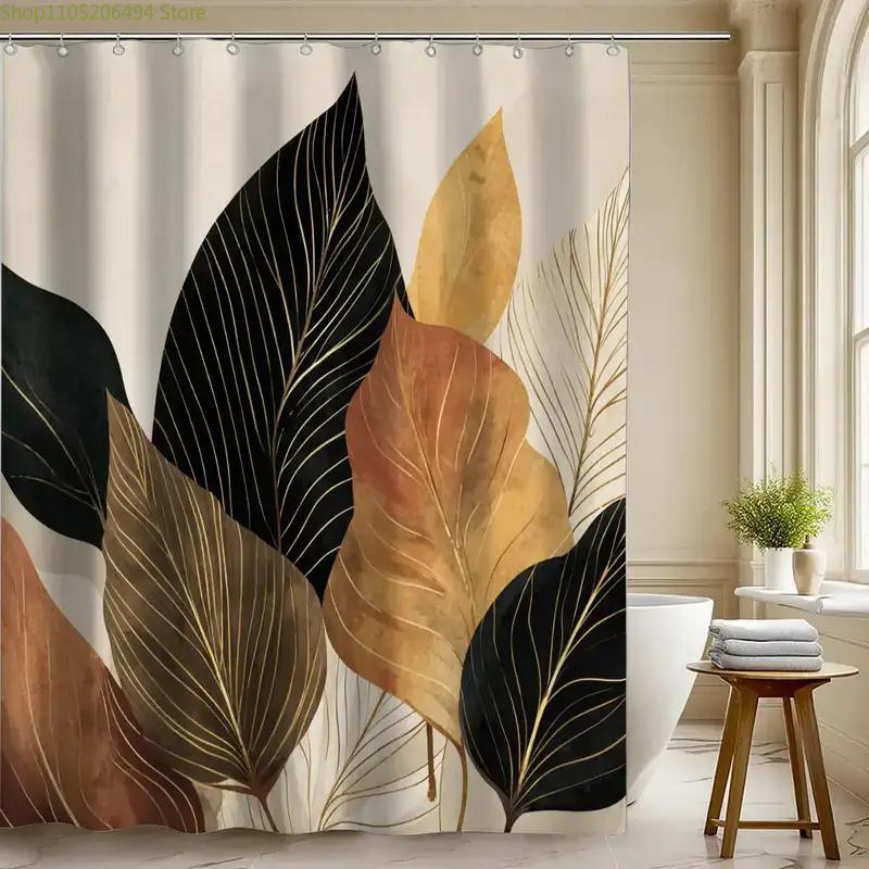 A Bathroom Shower Curtain, Perfect for Enjoying Autumn Foliage During Hikes, Featuring 12 Hooks And Measuring 70.87*70.87inch