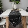 Nordic Black and White Marble Table Runner - Long Fabric Strip for TV Cabinet and Coffee Table Cover
