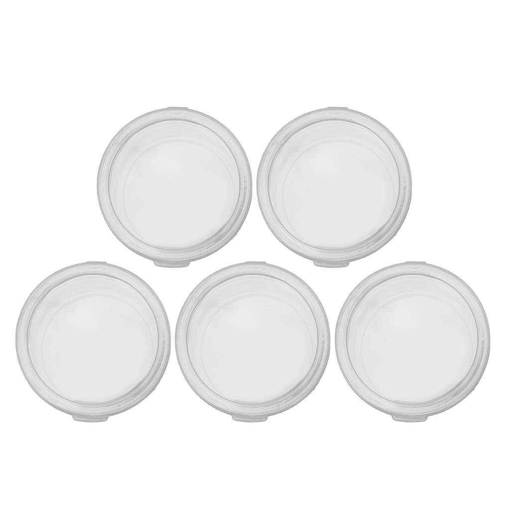5PCS Sponge Transparent Storage Box Multipurpose Portable Round Clear Small Plastic Containers for Small Items Crafts