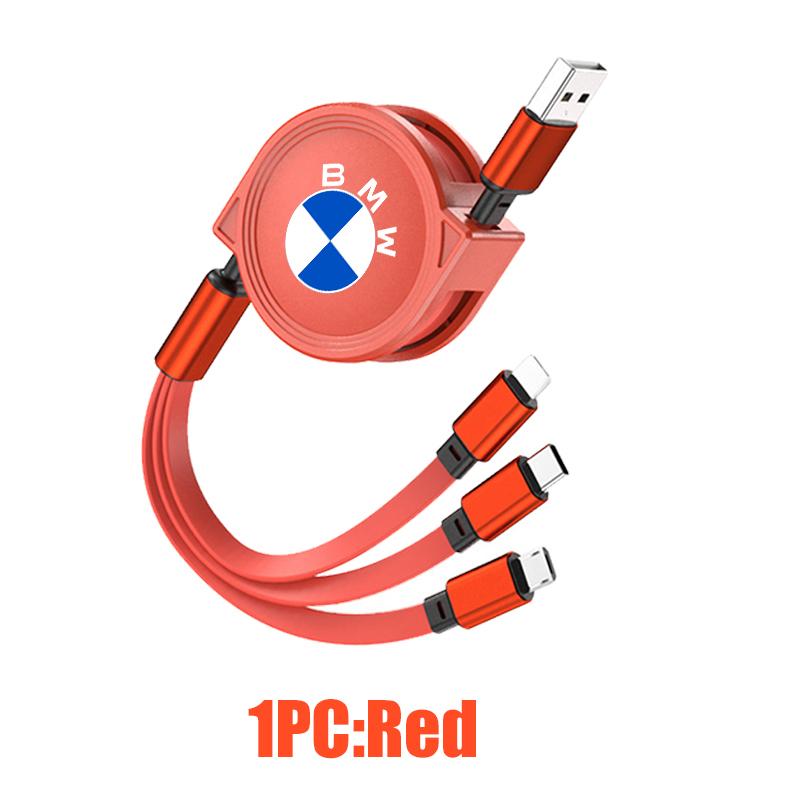 

Car Charging Data Cable Retractable 3 In 1 Phone Charger Tool For BMW M3 M5 X3 E93 F10 F20 F30 F40 F15 F25 F26 F31 F49 F86