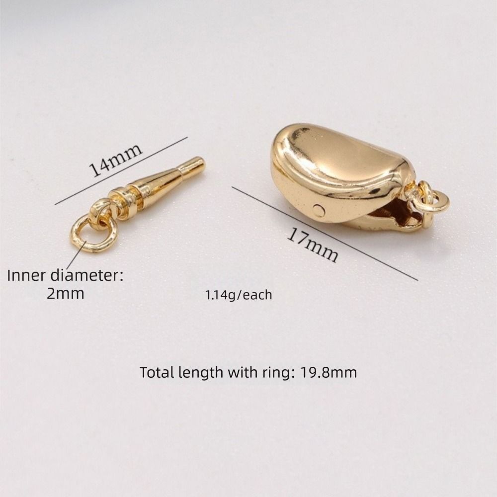 4Pcs Craft Supplies Bean Buckle Clasp Fastener Copper Jewelry Making Accessory Jewelry Accessories