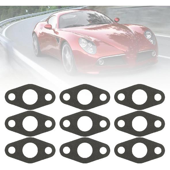 Tyenaza 10Pcs Turbo Gasket, Turbo Oil Drain Return Gasket Excellent Sealing Paper High Toughness Oil Drain Gaskets for T3 T4 Turbocharger