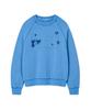 WACKY WILLY Women'S Pigment Applique Sweatshirt Blue