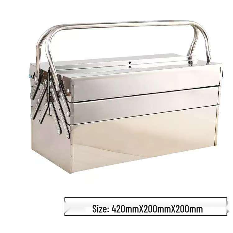 Stainless Steel Multi-Layer Industrial Storage Box - Enlarged & Thickened, Various Styles
