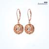 Hollow Rose Gold Heart Shape Drop Earrings Round Ball 925 Sterling Silver Girls Woman Long Tassel Drop Earrings Jewelry Gifts