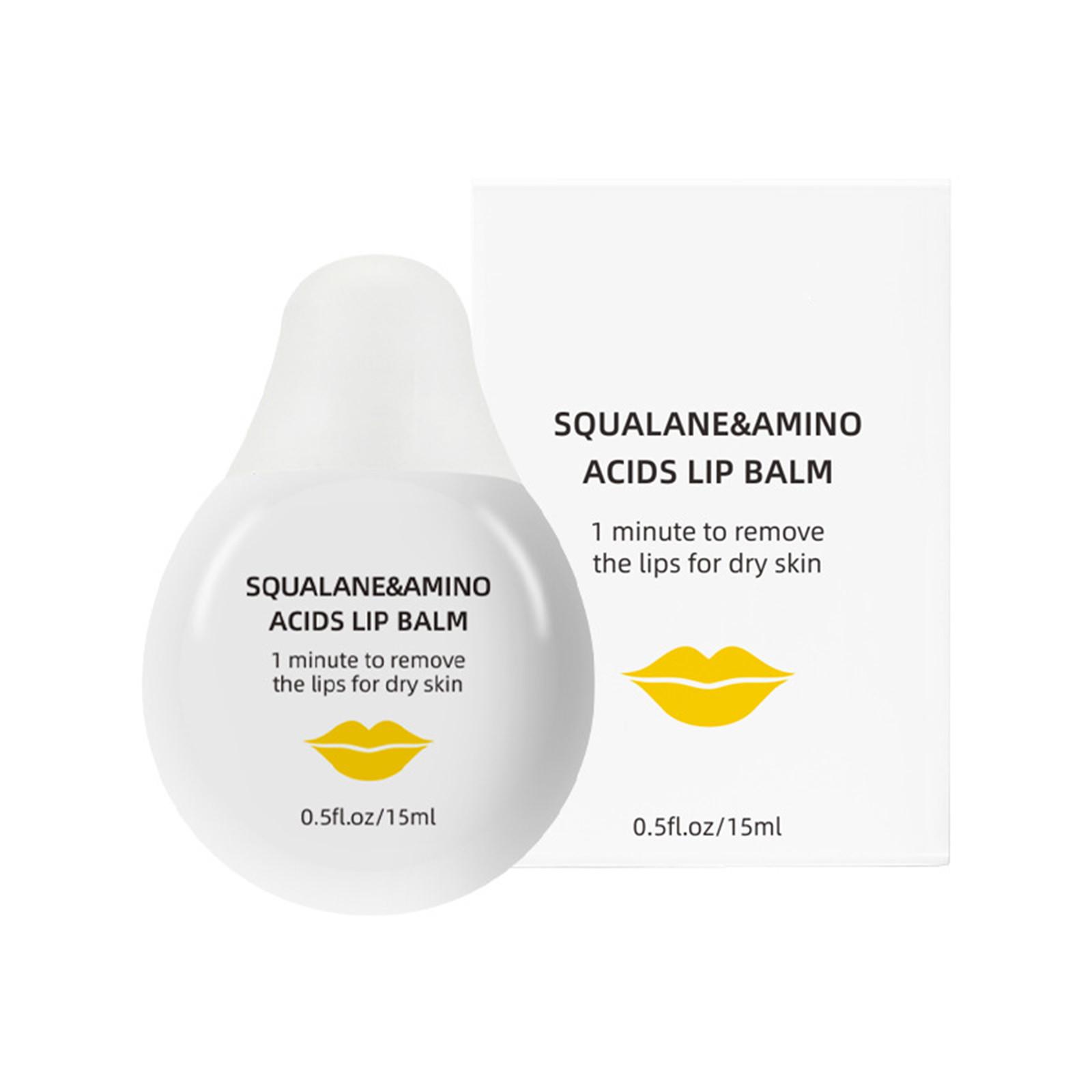 

Бальзам для губ Squalane Amino 15 мл Отшелушивающий питательный крем для губ Увлажняющая маска для губ One Size