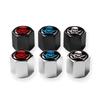4pcs Dual Swords Bandana Skull Car Tire Valve Stem Caps, Zinc Alloy Dust‑Proof Air Nozzle Caps For Vacuum Tyre Valve Core