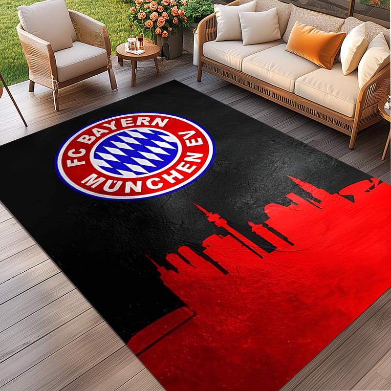 FC Bayern Motiv Teppich, Waschbarer Bodenläufer, Für Eingangsbereich Studentenwohnheim Waschküche Büro Arbeitszimmer, Heimdekoration Geburtstags-Weihnachtsgeschenk