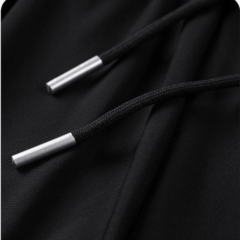 Summer  Jogging Pants Men Casual Pants Ice Silk Thin Solid Color Cropped Pants Fashion Hip Hop Street Sweatpants Loose Trousers